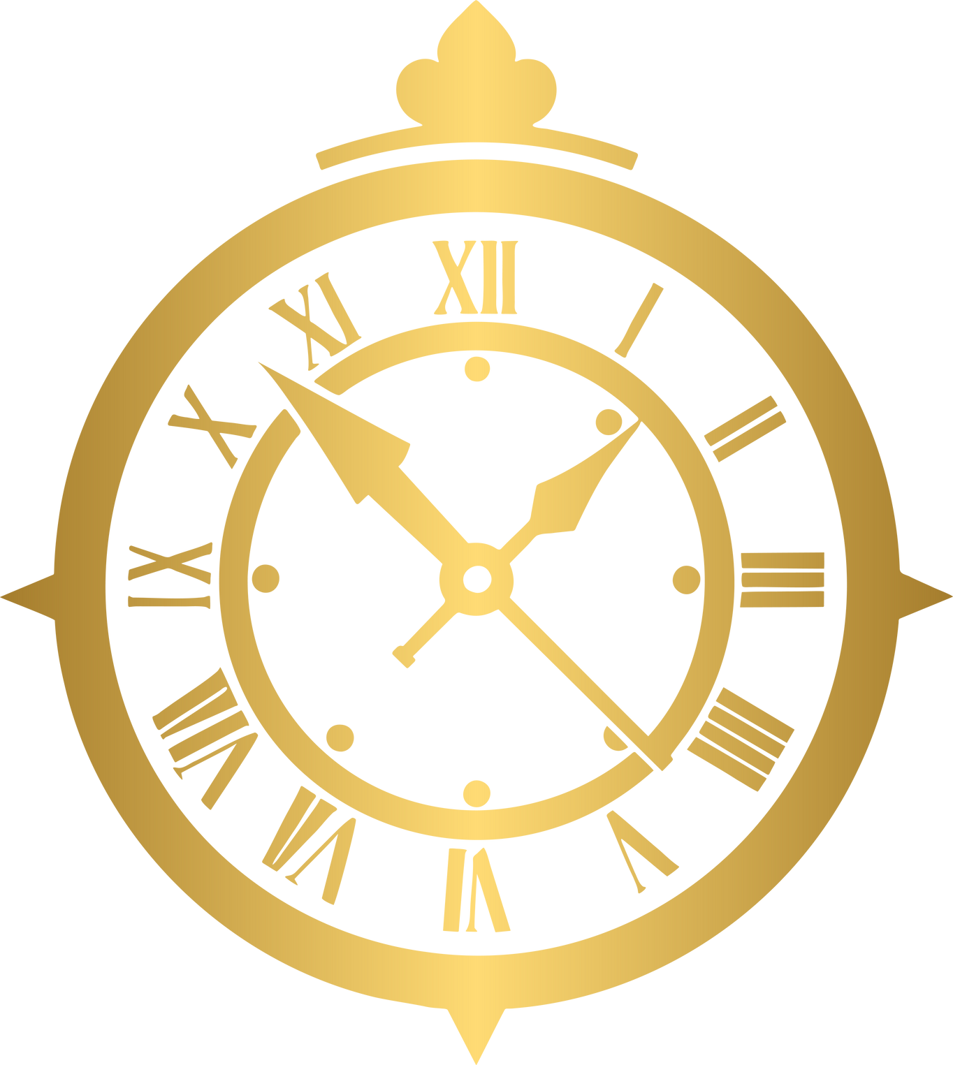Golden Clock Icon